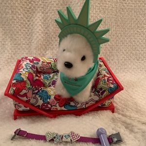 American Girl Dog Coconut & Dog Bed Retired